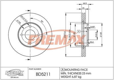 FREMAX BD-5211 Тормозные диски для FORD ECOSPORT