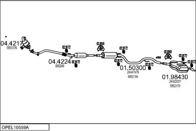 SISTEM DE ESAPAMENT MTS OPEL10559A017941