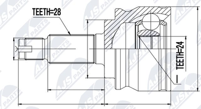NTY NPZ-SU-032 ШРУС  для SUZUKI (Сузуки)