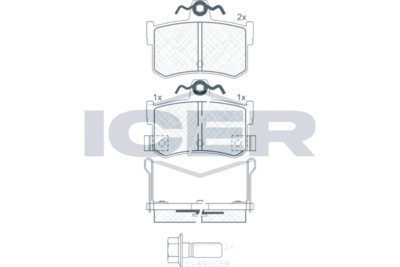 ICER 180995-701 Тормозные колодки и сигнализаторы  для MG  (Мджи Мджи)