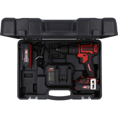 KS Tools 515.6300 Souprava bezkartáčového akumulátorového příklepového vrtacího šroubováku eMONSTER, 4dílná