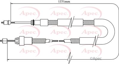 Cable Pull, parking brake APEC CAB1082