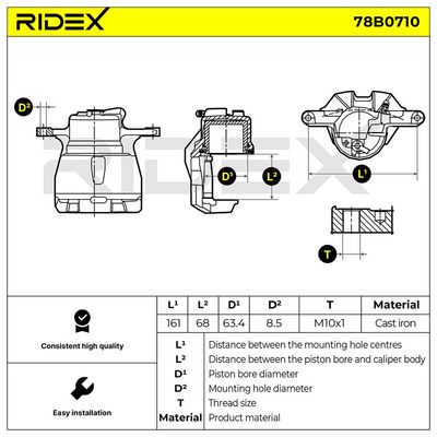 спирачен апарат RIDEX