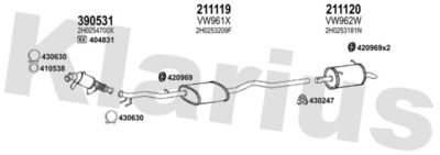 Układ wydechowy KLARIUS 931780E