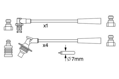 Комплект проводов зажигания BOSCH 0 986 357 230 для RENAULT LAGUNA