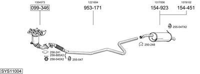 SISTEM DE ESAPAMENT BOSAL SYS11004