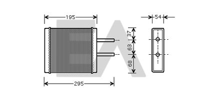 EACLIMA 45C36009 Радиатор печки  для KIA CLARUS (Киа Кларус)
