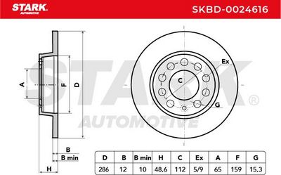 спирачен диск STARK SKBD-0024616