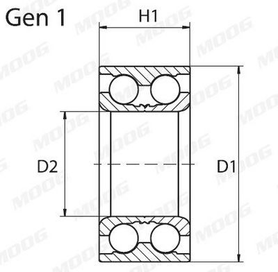 RADLAGERSATZ MOOG PEWB11370 1
