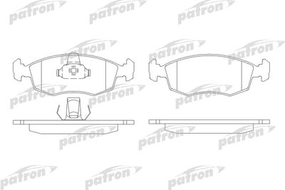 Комплект тормозных колодок, дисковый тормоз PATRON PBP1376 для FIAT DOBLO