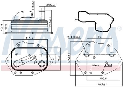 RADIATOR ULEI ULEI MOTOR NISSENS 90808 5