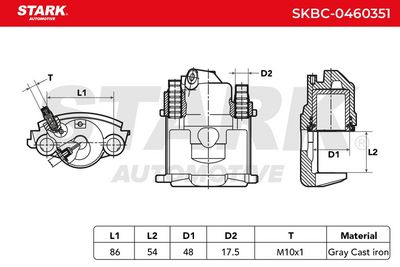 спирачен апарат STARK SKBC-0460351