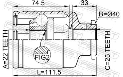 Joint Kit, drive shaft 0811-1001