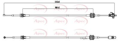 Cable Pull, manual transmission APEC CAB7017