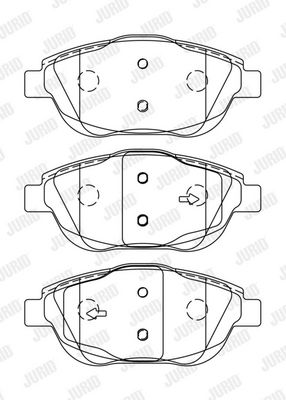 BREMSBELAGSATZ SCHEIBENBREMSE JURID 573264J 1