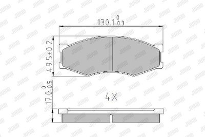 BREMSBELAGSATZ SCHEIBENBREMSE JURID 572312J 1