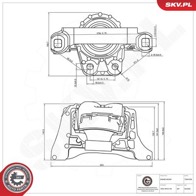 Zavěšení motoru SKV 75SKV258