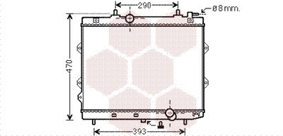 Радиатор, охлаждение двигателя VAN WEZEL 83002129 для KIA CERATO
