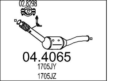 MTS 04.4065 Катализатор  для PEUGEOT 406 (8B) 2.0 16V HPi