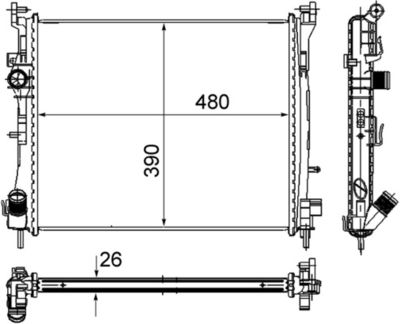 Chłodnica, układ chłodzenia silnika MAHLE CR 947 000S