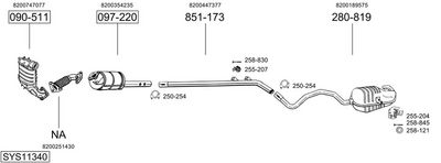 SISTEM DE ESAPAMENT BOSAL SYS11340