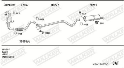 Изпускателна система WALKER CIK018337AA