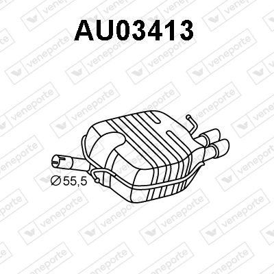VENEPORTE AU03413 Глушитель выхлопных газов  для AUDI A4 (Ауди А4)