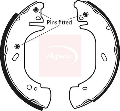 APEC Brake Shoe Set SHU629