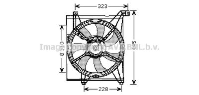 Вентилятор, охлаждение двигателя AVA QUALITY COOLING KA7512 для KIA CERATO