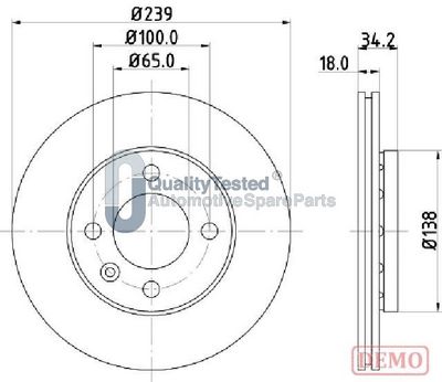 Brzdový kotouč JAPANPARTS DI0952JM