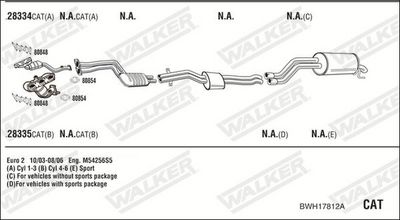 Изпускателна система WALKER BWH17812A