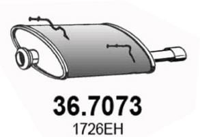 ASSO 36.7073 Глушитель выхлопных газов  для PEUGEOT 206 (Пежо 206)