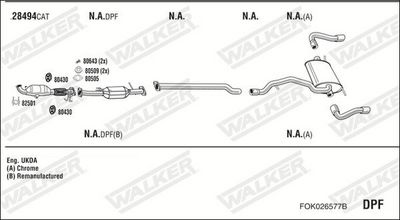 Изпускателна система WALKER FOK026577B