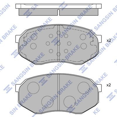 Комплект тормозных колодок, дисковый тормоз Hi-Q SP1060-F для MAZDA 929