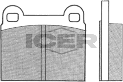 комплект спирачно феродо, дискови спирачки ICER 180078