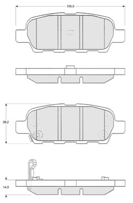 BREMSBELAGSATZ SCHEIBENBREMSE MTR MT503 0