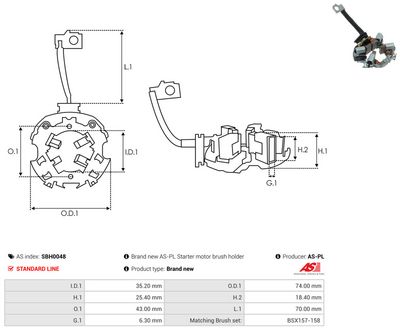 Vorschau Halter, Kohlebürsten Ansicht 2