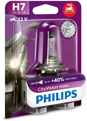 PHILIPS Glühlampe, Abbiegescheinwerfer CityVision moto (12972CTVBW)