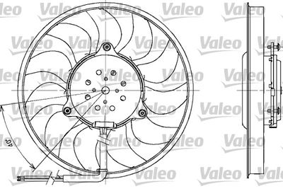 Вентилятор, охлаждение двигателя VALEO 698611 для AUDI A4