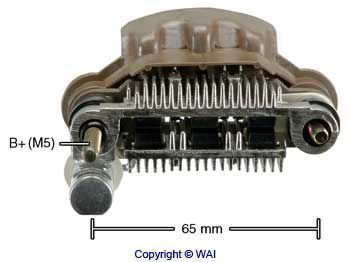 Pont de diodes d'alternateur ROLL — 12V, 11,989cm