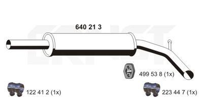 Средний глушитель выхлопных газов ERNST 640213 для SEAT CORDOBA