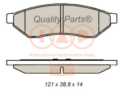Комплект тормозных колодок, дисковый тормоз IAP QUALITY PARTS 704-20042 для DAEWOO EVANDA