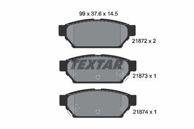 TEXTAR 2187202 Тормозные колодки и сигнализаторы  для PROTON SATRIA (Протон Сатриа)