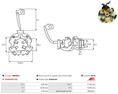 Vorschau Halter, Kohlebürsten Ansicht 2