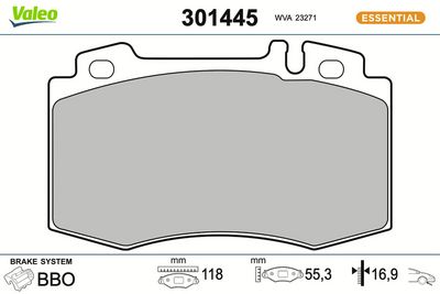 SET PLACUTE FRANA FRANA DISC VALEO 301445