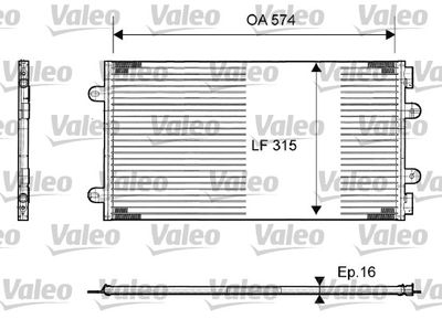 VALEO 817385 Радиатор кондиционера  для FIAT PUNTO (Фиат Пунто)