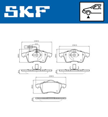 Brake Pad Set, disc brake VKBP 80573 E