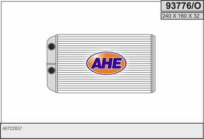 Теплообменник, отопление салона AHE 93776/O для LANCIA LYBRA