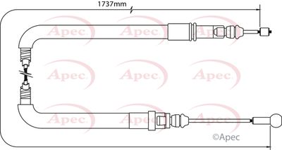 Cable Pull, parking brake APEC CAB1062