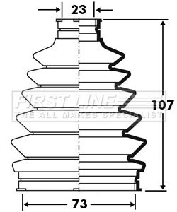 Bellow, drive shaft FIRST LINE FCB2375